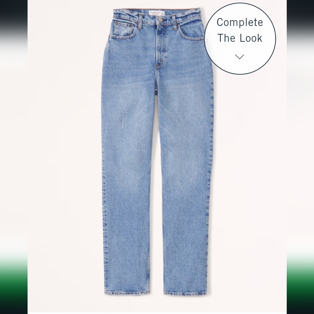 Abercrombie 90s Utra High Rise straight Jean (Curve Love)